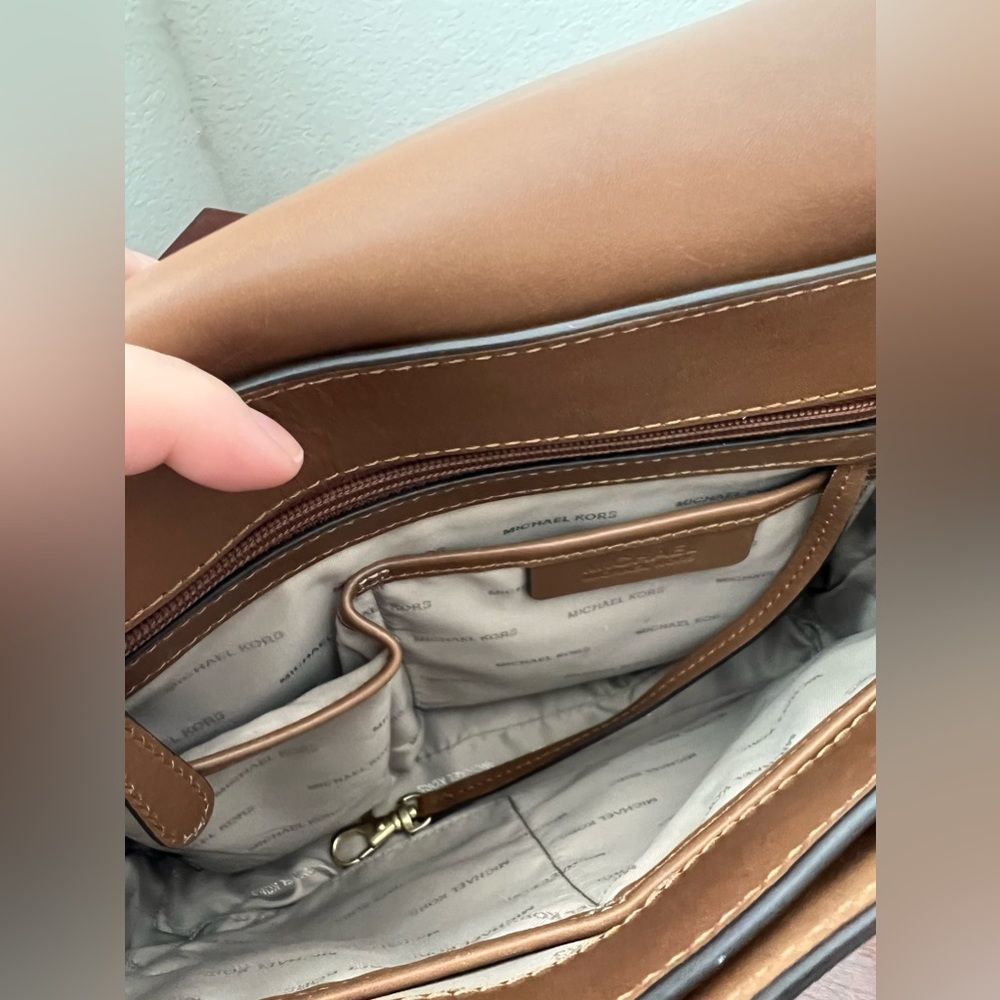 MICHAEL Michael Kors Brown & Tan Top Handle Logo Bag - Picture 11 of 11
